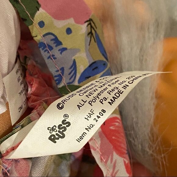 Vintage Russ Berrie LARGE Troll Kidz Soft Body Girl Doll Dress Pink Hair 9 “ - Picture 7 of 11